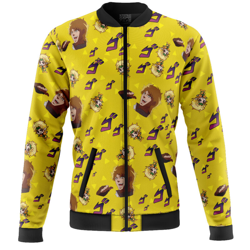 It Was Me Dio Pattern Jojo's Bizarre Adventure Casual Bomber Jacket - Image 2