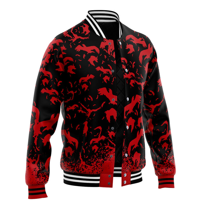 Itachi Crows Akatsuki Shippuden Varsity Jacket - Image 2