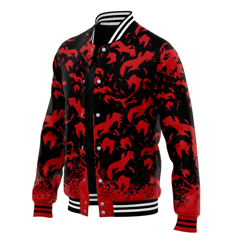 Itachi Crows Akatsuki Shippuden Varsity Jacket - Image 3