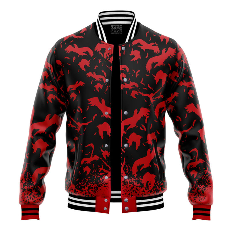 Itachi Crows Akatsuki Shippuden Varsity Jacket - Image 4