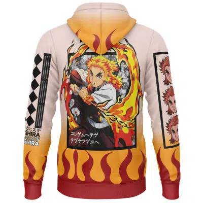 Kyojuro Rengoku Haori Demon Slayer Streetwear Lightweight Hoodie