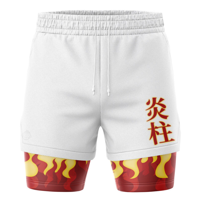 Kyojuro Rengoku V2 Demon Slayer 2-in-1 Performance Shorts - Image 2