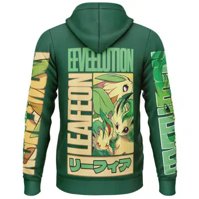 Leafeon Pokemon Streetwear Lightweight Hoodie