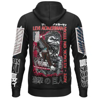 Levi Ackerman x Beast Titan Attack on Titan Streetwear Lightweight Hoodie