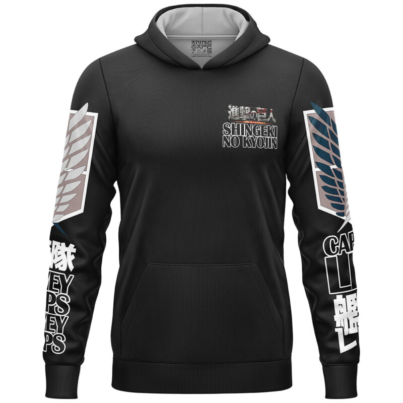 Levi Ackerman x Beast Titan Attack on Titan Streetwear Lightweight Hoodie - Image 2