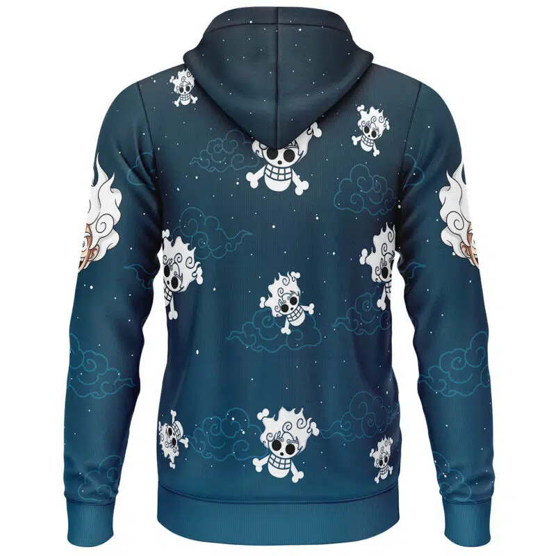 Luffy Gear 5 V2 Pattern One Piece Lightweight Hoodie - Image 2