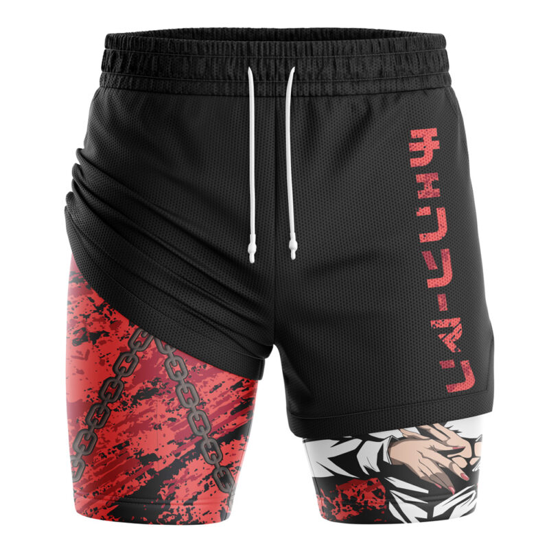 Makima Chains Chainsaw Man 2-in-1 Performance Shorts - Image 3
