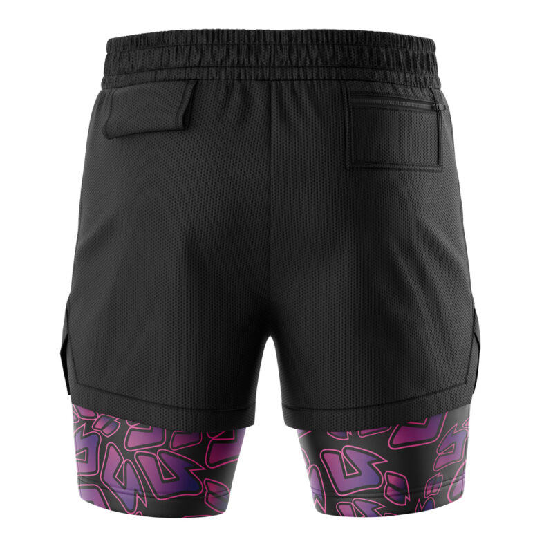 Menacing Aura V2 JoJo's Bizarre Adventure 2-in-1 Performance Shorts - Image 4