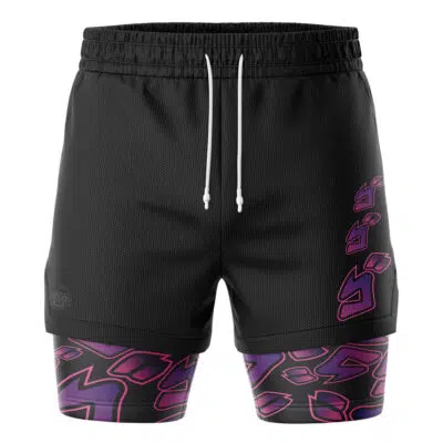 Menacing Aura V2 JoJo's Bizarre Adventure 2-in-1 Performance Shorts