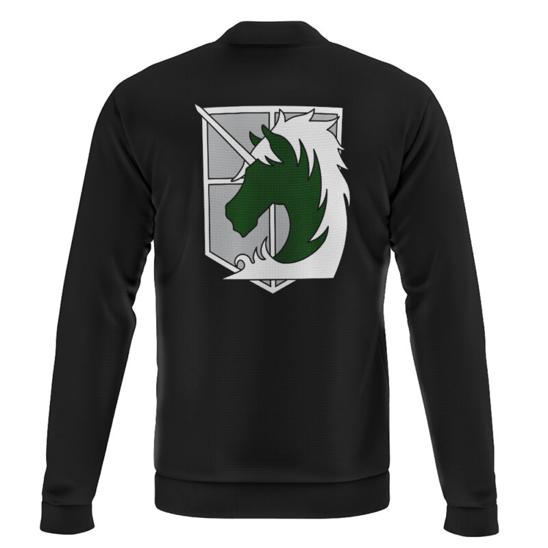 Military Police Green Top Attack On Titan Casual Bomber Jacket - Image 2