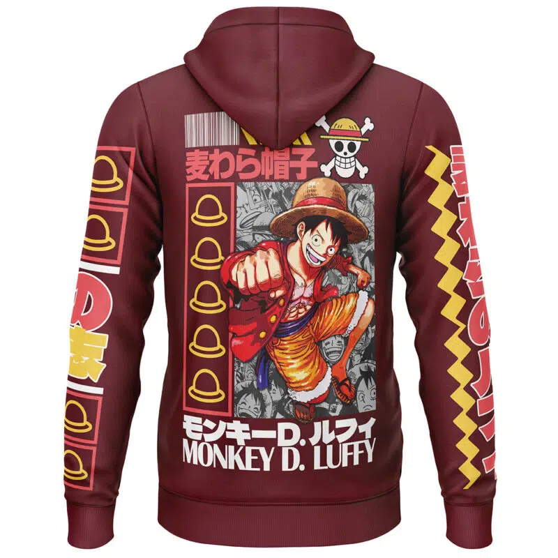 Monkey D. Luffy V2 One Piece Streetwear Lightweight Hoodie