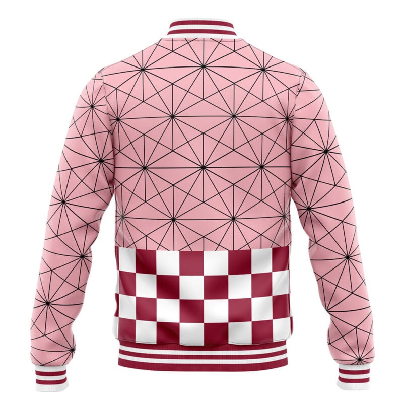 Nezuko Kamado Pattern V2 Demon Slayer Varsity Jacket - Image 4