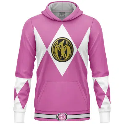 Pink Ranger Mighty Morphin Power Ranger Lightweight Hoodie