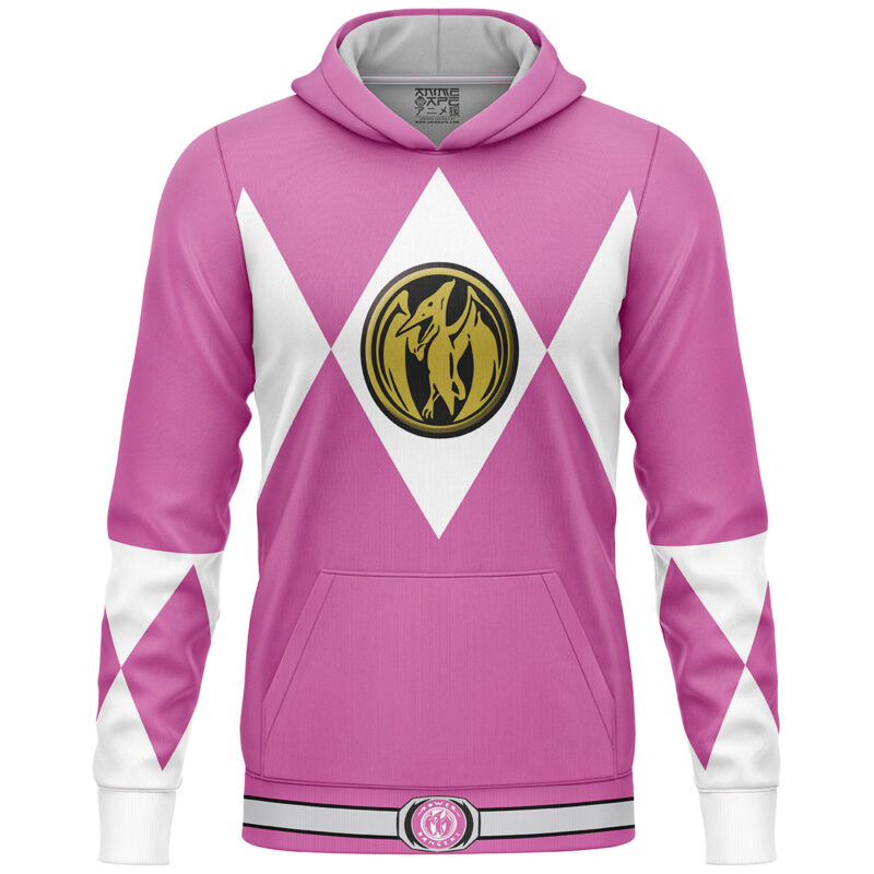 Pink Ranger Mighty Morphin Power Ranger Lightweight Hoodie