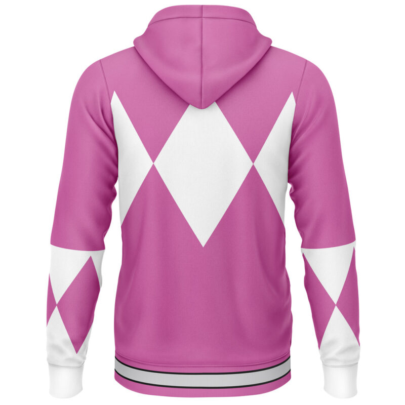 Pink Ranger Mighty Morphin Power Ranger Lightweight Hoodie - Image 2