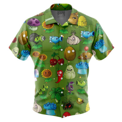 Plant Side Plants Vs. Zombies Button Up Hawaiian Shirt