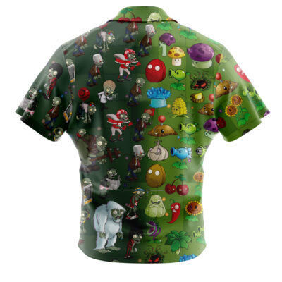 Plants Vs. Zombies Button Up Hawaiian Shirt