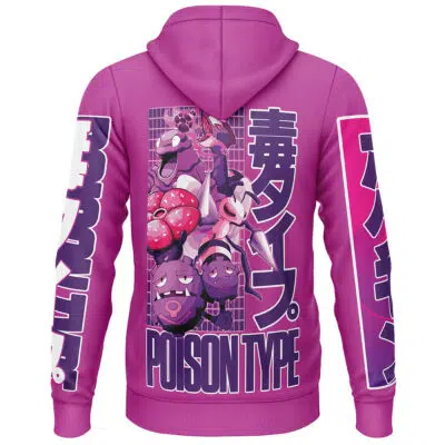 Posion Type Pokemon Streetwear Lightweight Hoodie