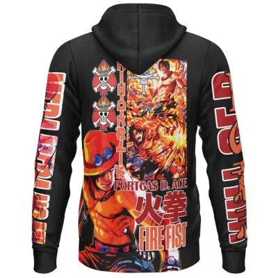 Portgas D. Ace V2 One Piece Streetwear Lightweight Hoodie