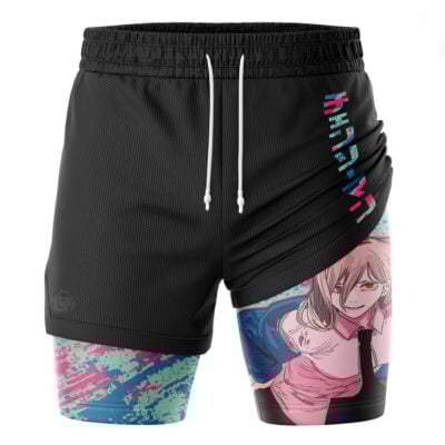 Power Devil Hunter Chainsaw Man 2-in-1 Performance Shorts