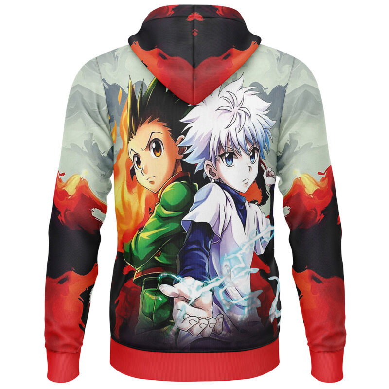 Power Duo Gon & Killua Hunter X Hunter Lightweight Hoodie - Image 2