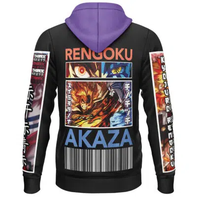 Rengoku vs Akaza Demon Slayer Lightweight Hoodie
