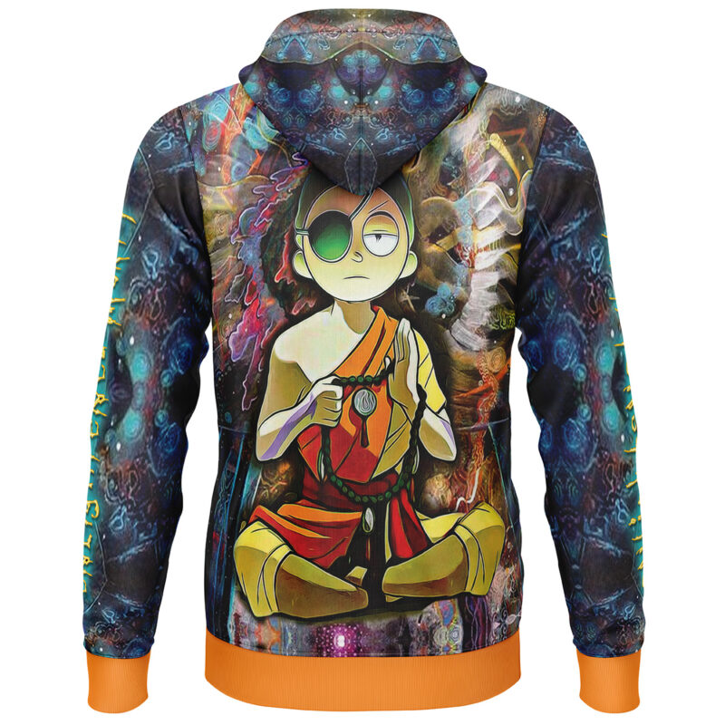 Rick and Morty Trippy Enlightened Mort Lightweight Hoodie - Image 2