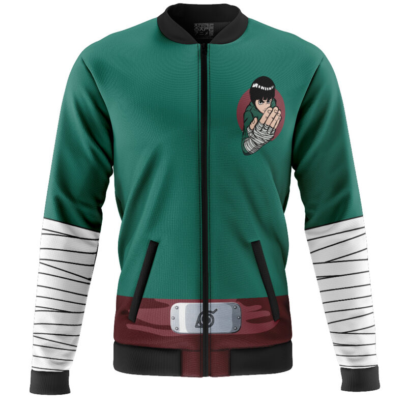Rock Lee Shippuden Casual Bomber Jacket - Image 2