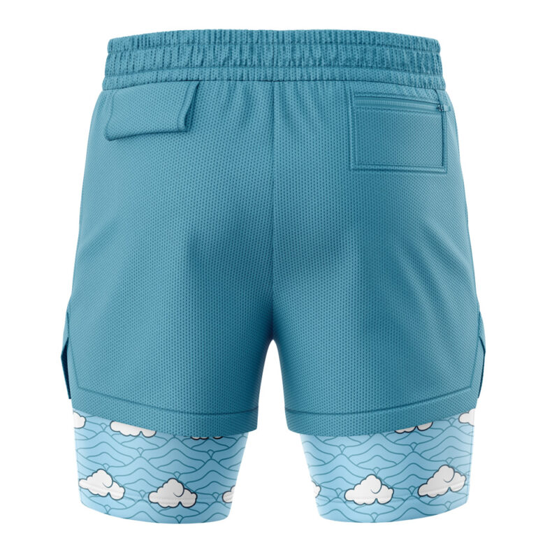 Sakonji Urokodaki Mask Demon Slayer 2-in-1 Performance Shorts - Image 4