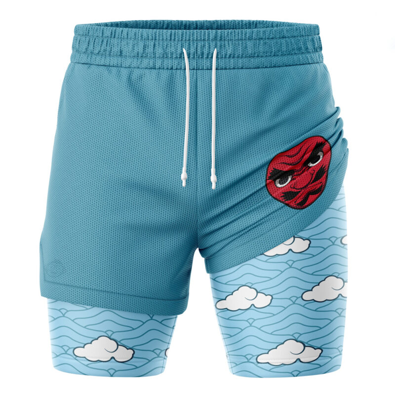 Sakonji Urokodaki Mask Demon Slayer 2-in-1 Performance Shorts - Image 3