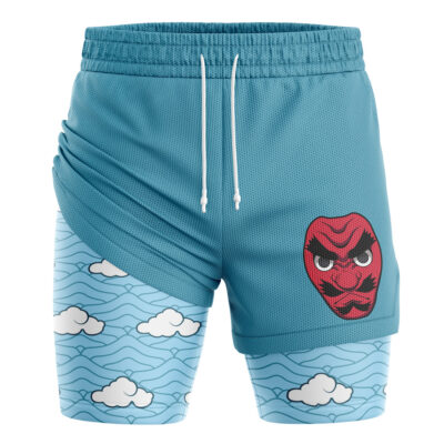Sakonji Urokodaki Mask Demon Slayer 2-in-1 Performance Shorts
