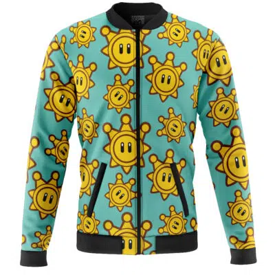 Shine Sprite Super Mario Bros Casual Bomber Jacket