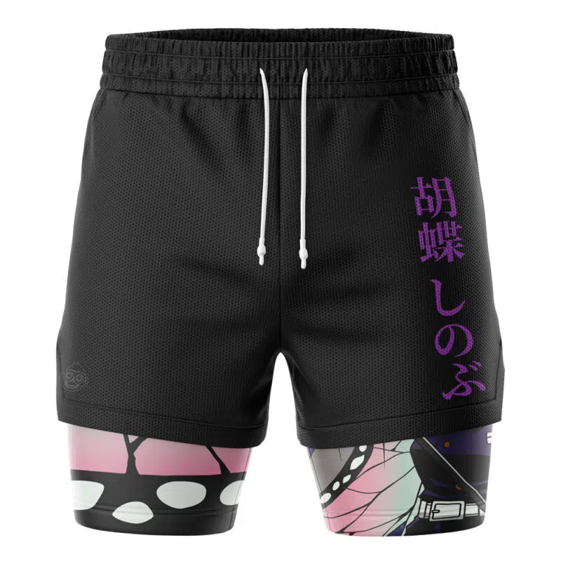 Shinobu Kocho Insect Hashira Demon Slayer 2-in-1 Performance Shorts - Image 2