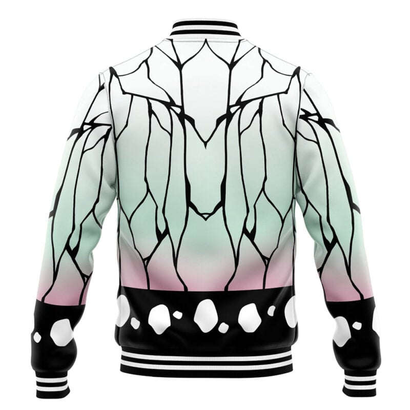 Shinobu Kocho Pattern V2 Demon Slayer Varsity Jacket - Image 4