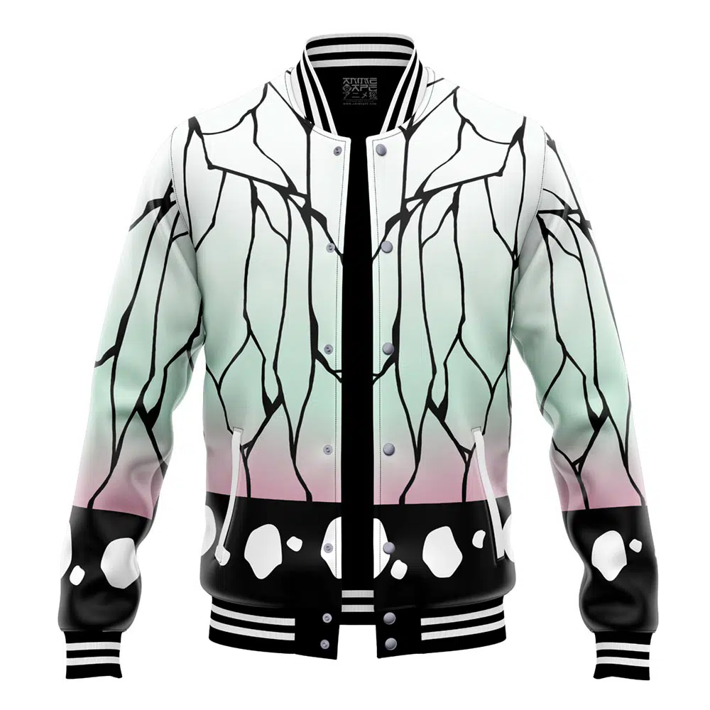 Shinobu Kocho Pattern V2 Demon Slayer Varsity Jacket | Anime Ape