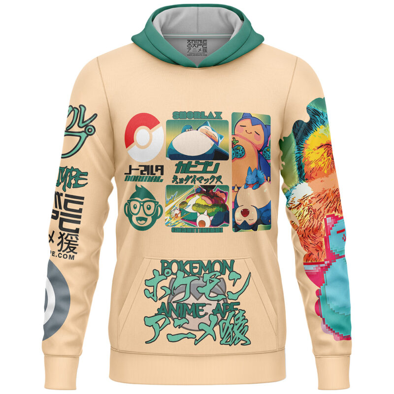 Snorlax V4 Pokemon Streetwear Lightweight Hoodie - Image 2