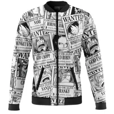 Straw Hat Wanted Posters One Piece Casual Bomber Jacket