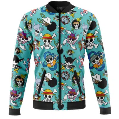 Straw Hats Jolly Roger One Piece Casual Bomber Jacket