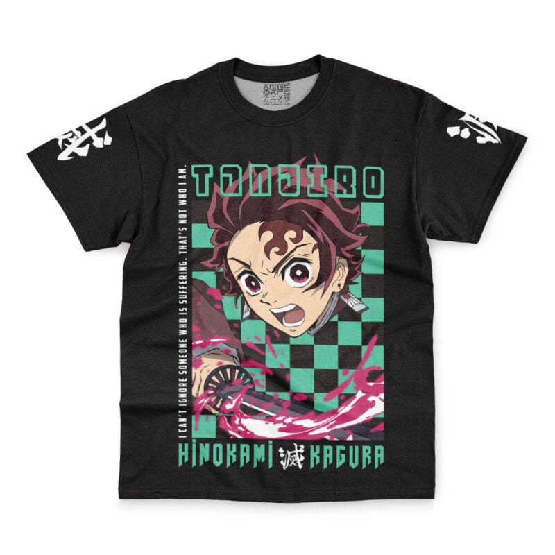 Tanjiro Kamado I Can't Ignore Demon Slayer Streetwear T-Shirt - Image 2