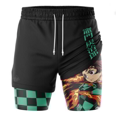 Tanjiro Kamado Sun Breathing Dmon Slayer 2-in-1 Performance Shorts