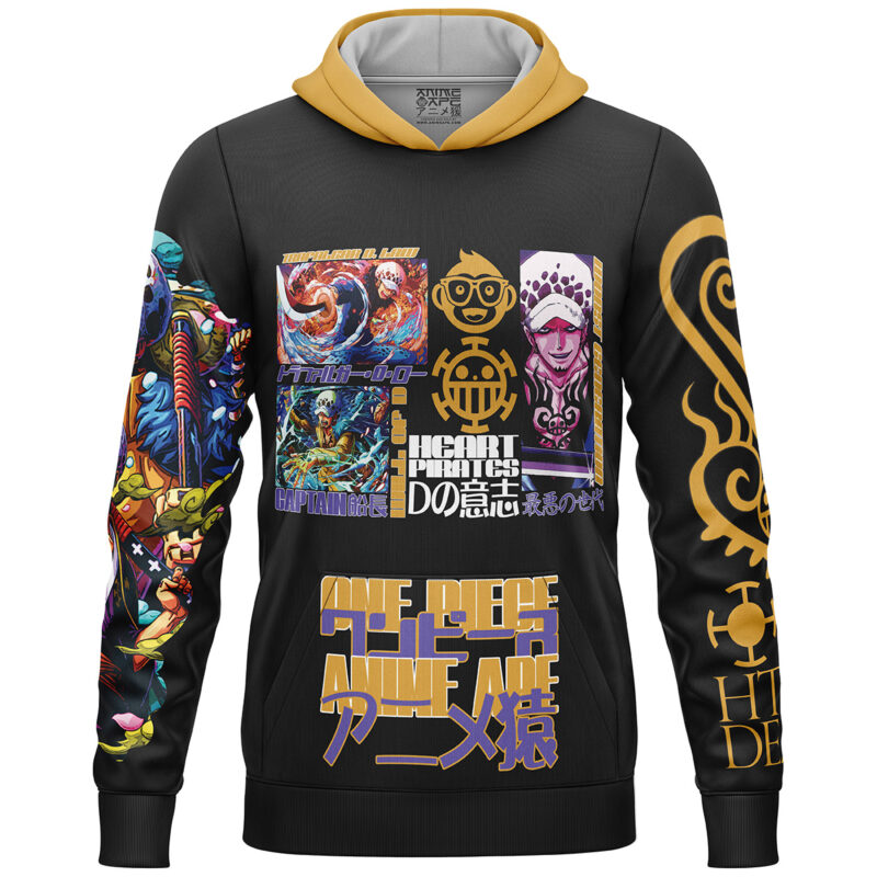Trafalgar D. Law V4 One Piece Streetwear Lightweight Hoodie - Image 2