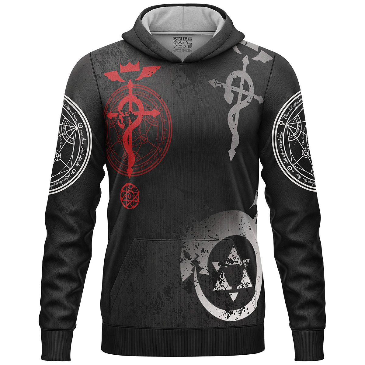 Mens Thick Fullmetal Alchemist Winter Hoodie Edward Elric Anime Zipper Sweatshirt Jacket