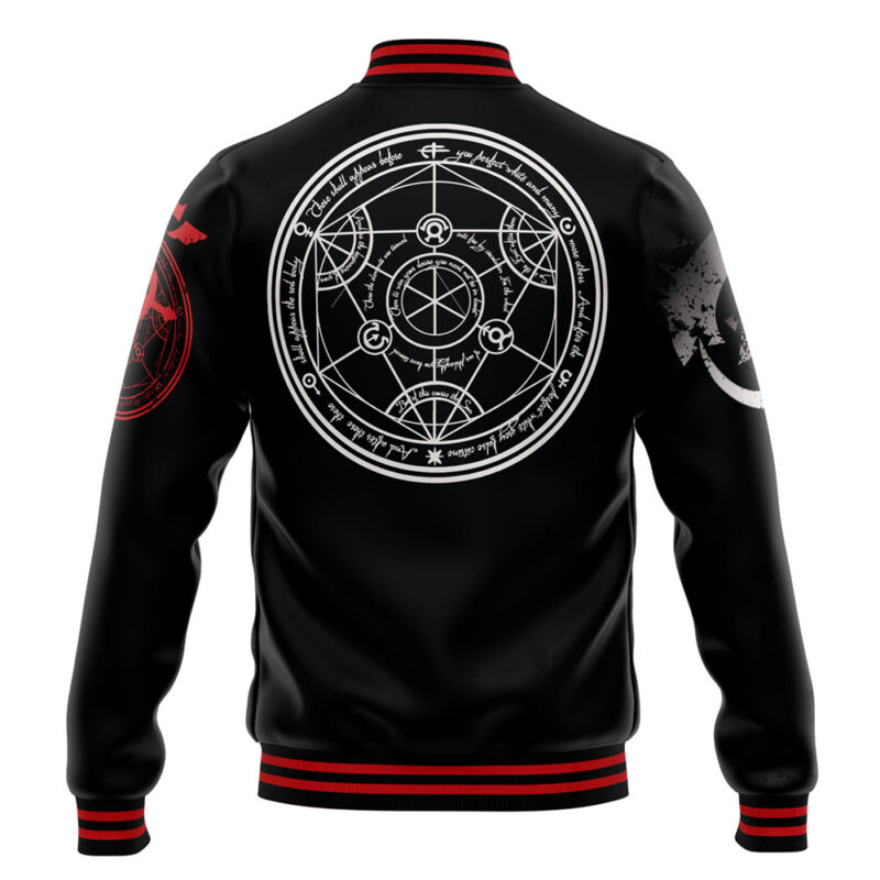 Transmutation Circle Fullmetal Alchemist Varsity Jacket - Image 4