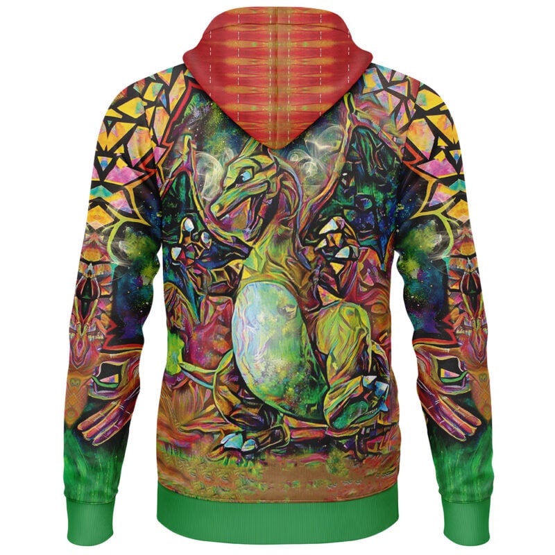 Trippy Charizard Pokemon Lightweight Hoodie - Image 2