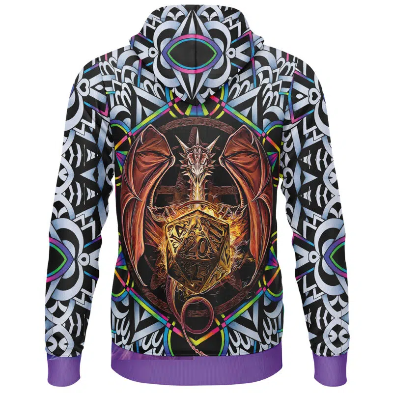 Trippy Dungeons and Dragons Lightweight Hoodie - Image 2