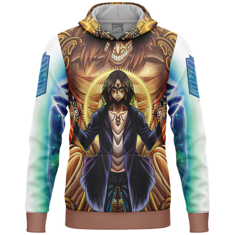 Trippy Eren Yeager Attack on Titan Lightweight Hoodie
