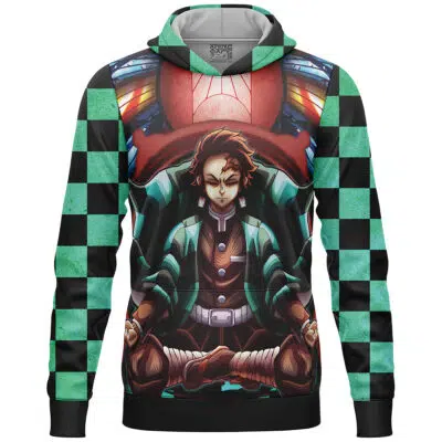 Trippy Kamado Tanjiro Demon Slayer Lightweight Hoodie