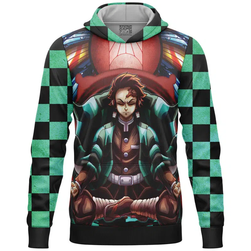 Trippy Kamado Tanjiro Demon Slayer Lightweight Hoodie