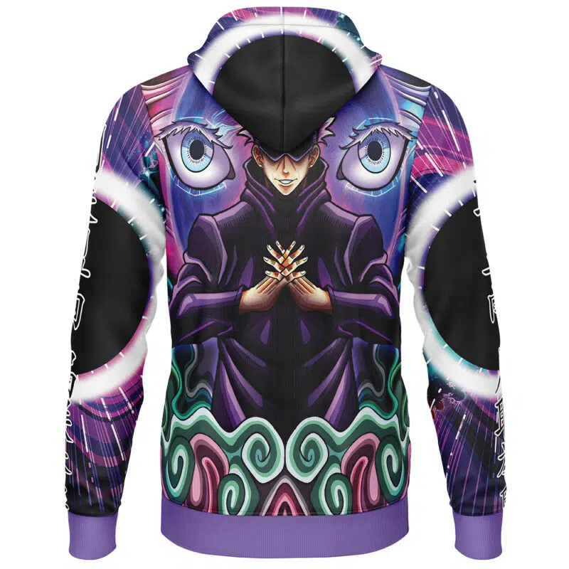 Trippy Satoru Gojo Jujutsu Kaisen Lightweight Hoodie - Image 2