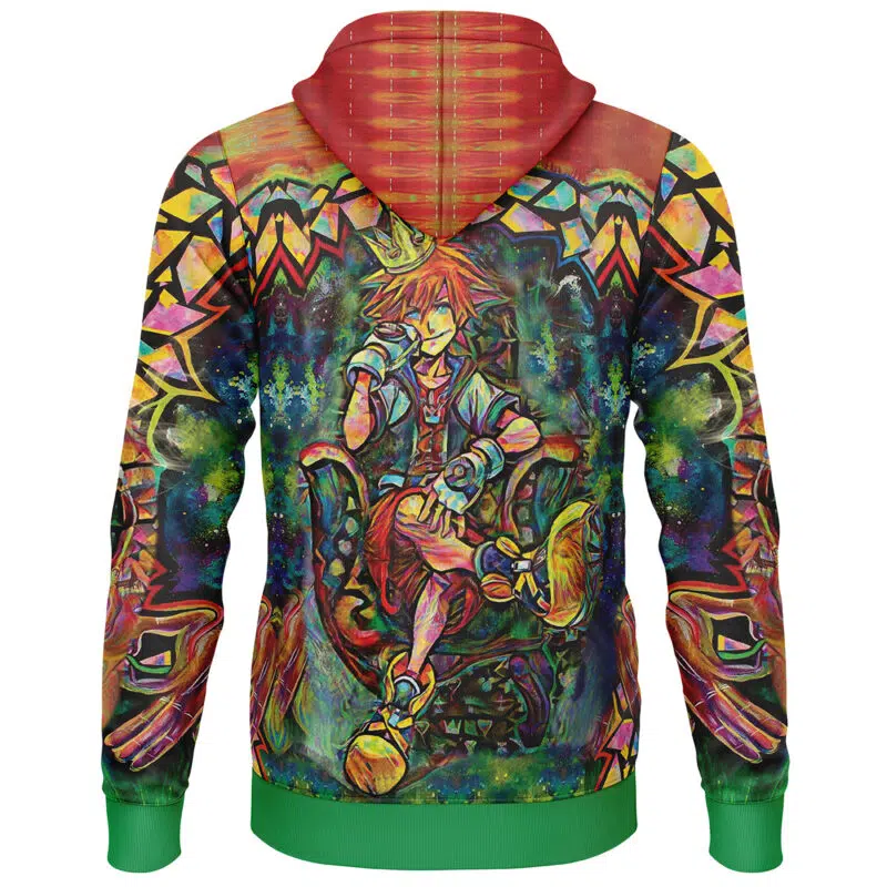 Trippy Sora Kingdom Hearts Lightweight Hoodie - Image 2